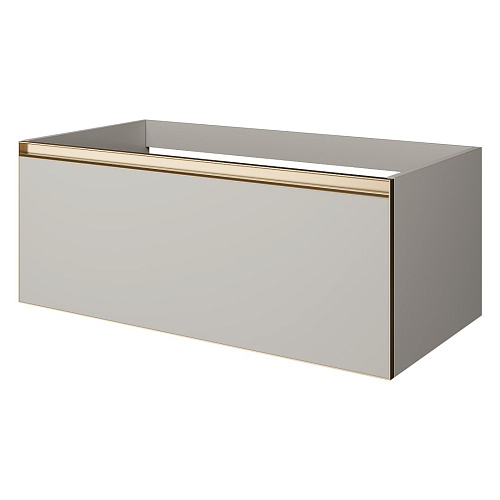 Тумба под раковину Armadi Art QUATRO 1 100CM CASHMERE профиль MATT GOLD 790-M1-100-CM-MG Кашемир матовый Тумба под раковину Armadi Art QUATRO 1 100CM CASHMERE профиль MATT GOLD 790-M1-100-CM-MG Кашемир матовый