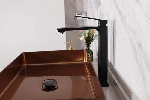 Смеситель для раковины Gid Niagara L057-BM-D L057BMD черный матовый Смеситель для раковины Gid Niagara L057-BM-D L057BMD черный матовый