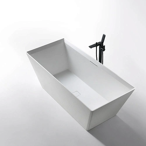 Ванна отдельностоящая ABBER AM9912 170x75 универсальная, белая матовая, искусственный камень Ванна отдельностоящая ABBER AM9912 170x75 универсальная, белая матовая, искусственный камень