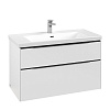Картинка анонса товара «тумба под раковину villeroy &amp; boch subway 3.0 с подсветкой pure white / pure white c570l1vf»