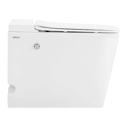 Унитаз приставной ABBER Rechteck AC1213P белый с импульсным смывом с крышкой микролифт Унитаз приставной ABBER Rechteck AC1213P белый с импульсным смывом с крышкой микролифт