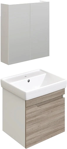 Комплект мебели DIWO Воронеж 50 подвесная, ореховый дубослив, с сифоном 579746 Комплект мебели DIWO Воронеж 50 подвесная, ореховый дубослив, с сифоном 579746