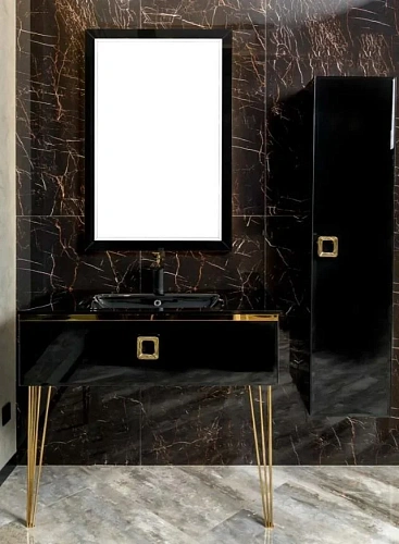 Тумба под раковину Boheme Lucido 100 см глянцевый черный 770-100-GB Тумба под раковину Boheme Lucido 100 см глянцевый черный 770-100-GB