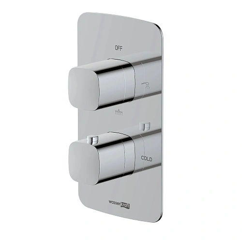 Смеситель для душа WasserKRAFT Naab 8644 Thermo термостатический хром Смеситель для душа WasserKRAFT Naab 8644 Thermo термостатический хром