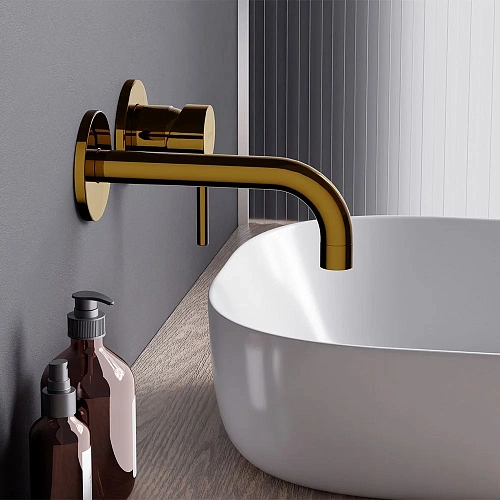 Смеситель для раковины Damixa Scandinavian Pure 360260600 встраиваемый, золото Смеситель для раковины Damixa Scandinavian Pure 360260600 встраиваемый, золото