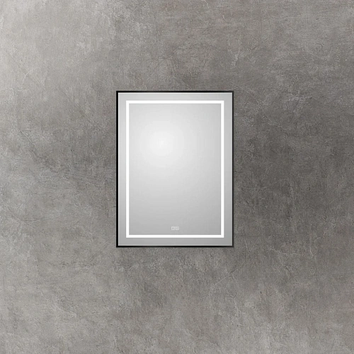 Зеркало BelBagno SPC-KRAFT-600-800-LED-TCH-WARM-NERO 600x32x800 мм с подсветкой сенсорным выключателем и подогревом Зеркало BelBagno SPC-KRAFT-600-800-LED-TCH-WARM-NERO 600x32x800 мм с подсветкой сенсорным выключателем и подогревом