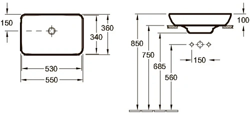 Раковина Villeroy & Boch Venticello 41135501 (4113 55 01) Раковина Villeroy & Boch Venticello 41135501 (4113 55 01)