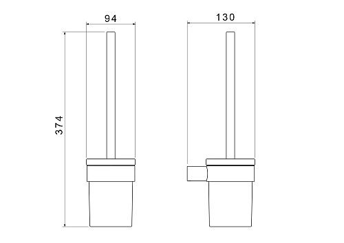 Ершик для унитаза Aquatek ЛИРА AQ4410MB черный матовый Ершик для унитаза Aquatek ЛИРА AQ4410MB черный матовый