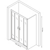 Душевая дверь BERGES PORTA 140-160 063102 Душевая дверь BERGES PORTA 140-160 063102