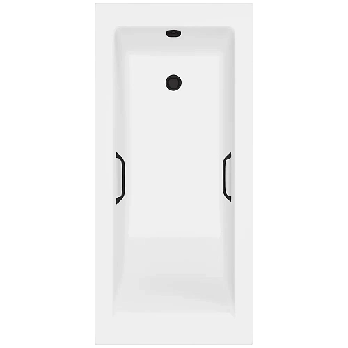 Ванна из искусственного камня Delice Diapason 165х70 DLR330017RB-G глянцевая с черными ручками Ванна из искусственного камня Delice Diapason 165х70 DLR330017RB-G глянцевая с черными ручками