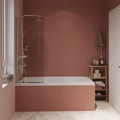 Шторка на ванну DIWO Анапа неподвижная, 70х140, профиль хром глянцевый, прозрачное стекло 583138 Шторка на ванну DIWO Анапа неподвижная, 70х140, профиль хром глянцевый, прозрачное стекло 583138