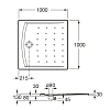 Душевой поддон Roca Hall 1000х1000 белый 276077000 Душевой поддон Roca Hall 1000х1000 белый 276077000