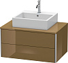 Картинка анонса товара «тумба под раковину duravit xsquare xs491006161 80 см коричнево-оливковый глянцевый»