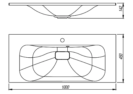 Раковина Style Line Фортуна 1000x450 ЛС-00002422 мебельная Раковина Style Line Фортуна 1000x450 ЛС-00002422 мебельная