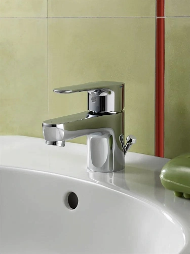 Смеситель для раковины Jacob Delafon July E16027-4D-CP с донным клапаном Смеситель для раковины Jacob Delafon July E16027-4D-CP с донным клапаном