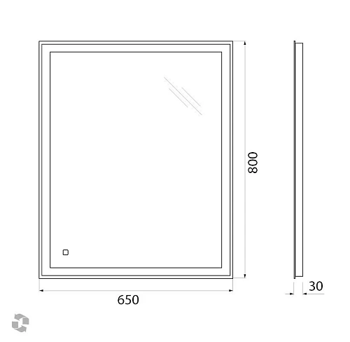 Зеркало BelBagno SPC-GRT-650-800-LED-TCH 12W 220-240V 650x30x800 с подсветкой и сенсорным выключателем Зеркало BelBagno SPC-GRT-650-800-LED-TCH 12W 220-240V 650x30x800 с подсветкой и сенсорным выключателем