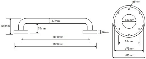 Поручень Bemeta HELP program 301101002 Поручень Bemeta HELP program 301101002