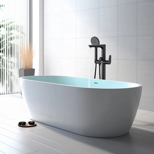 Смеситель для ванны Aquatek БЕТТА AQ1145MB Черный матовый, напольный Смеситель для ванны Aquatek БЕТТА AQ1145MB Черный матовый, напольный