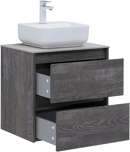 Тумба под раковину Aquanet Nova Lite 60 дуб серый (2 ящика) 00287889 Тумба под раковину Aquanet Nova Lite 60 дуб серый (2 ящика) 00287889