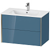 Картинка анонса товара «тумба под раковину duravit xviu xv41260b147 подвесная 81 см каменно-синий глянцевый»
