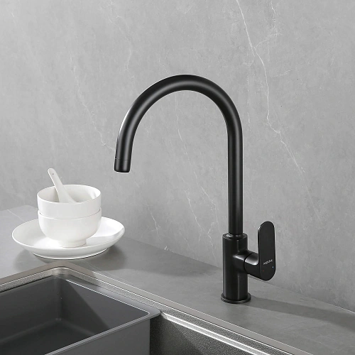 Смеситель для кухни Aquatek АЛЬФА AQ1982MB матовый черный Смеситель для кухни Aquatek АЛЬФА AQ1982MB матовый черный