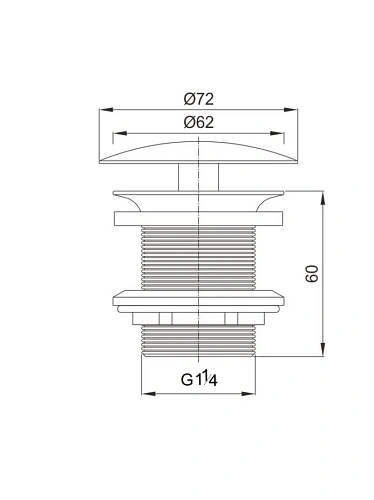 Донный клапан CEZARES CZR-А81-01 с фиксированной декоративной крышкой, хром Донный клапан CEZARES CZR-А81-01 с фиксированной декоративной крышкой, хром