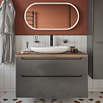 Тумба с раковиной STWORKI Берген 100 серая с темной столешницей, Bocchi Etna 1114-001-0125 568121 Тумба с раковиной STWORKI Берген 100 серая с темной столешницей, Bocchi Etna 1114-001-0125 568121