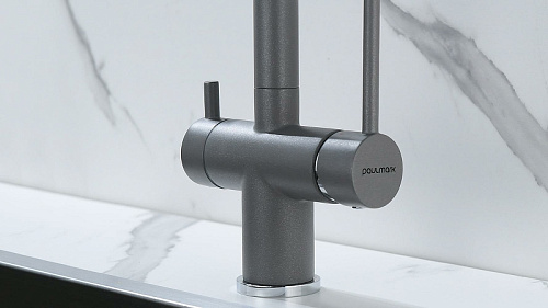 Смеситель для кухни Paulmark SERPENTINE серый металлик Se213222-GRM Смеситель для кухни Paulmark SERPENTINE серый металлик Se213222-GRM