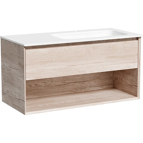 Тумба под раковину Sancos Marmi 1.0 MR1.0100REG правая, 995х445х520, дуб галифакс натуральный, подвесная Тумба под раковину Sancos Marmi 1.0 MR1.0100REG правая, 995х445х520, дуб галифакс натуральный, подвесная