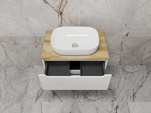 Тумба под раковину Style Line Бали 70 со столешницей белый софт подвесная ЛС-00002338 Тумба под раковину Style Line Бали 70 со столешницей белый софт подвесная ЛС-00002338