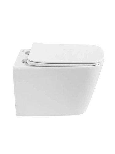 Унитаз подвесной BelBagno KRAFT-TOR BB7106CH-TOR/SC безободковый с сиденьем и смывом TORNADO Унитаз подвесной BelBagno KRAFT-TOR BB7106CH-TOR/SC безободковый с сиденьем и смывом TORNADO