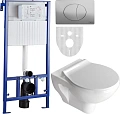 Комплект STWORKI Хедмарк Унитаз подвесной 3510 безободковый с микролифтом + Система инсталляции для 588940 Комплект STWORKI Хедмарк Унитаз подвесной 3510 безободковый с микролифтом + Система инсталляции для 588940