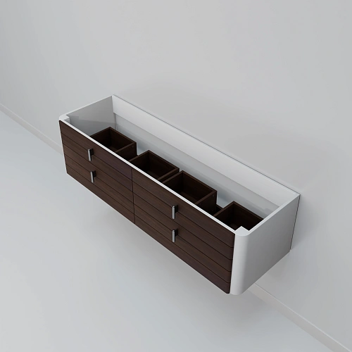 Тумба под раковину ArtDecco Gabriella 150 AGB15W24D000 подвесная, черный орех Тумба под раковину ArtDecco Gabriella 150 AGB15W24D000 подвесная, черный орех