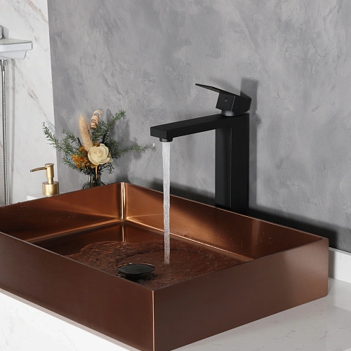 Смеситель для раковины Gid Anchel SS979-BM-D SS979BMD черный матовый Смеситель для раковины Gid Anchel SS979-BM-D SS979BMD черный матовый