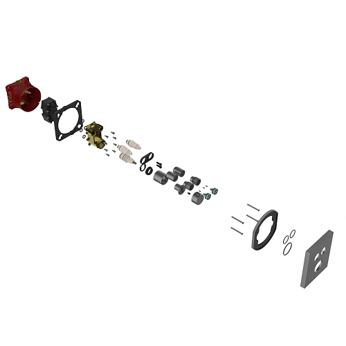 Смеситель для душа VSCV-321T-MGM термостатический, вороненая сталь Смеситель для душа VSCV-321T-MGM термостатический, вороненая сталь