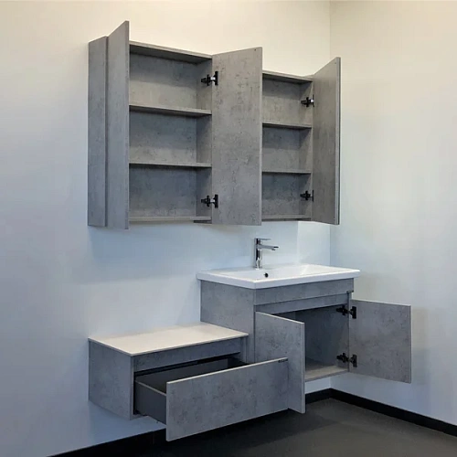 Тумба с раковиной Comforty Осло-70ПД 00-00006118 подвесная бетон светлый раковина Como 70 Тумба с раковиной Comforty Осло-70ПД 00-00006118 подвесная бетон светлый раковина Como 70