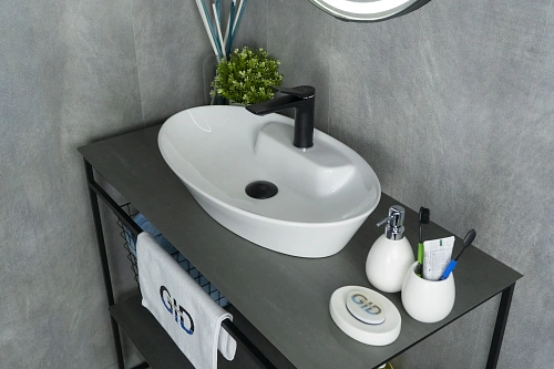 Раковина Gid N9398 51142 накладная белая 61x37x12 Раковина Gid N9398 51142 накладная белая 61x37x12