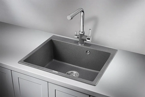 Кухонная мойка Granula 6001, ГРАФИТ (ЧЁРНО-СЕРЫЙ), кварц 600х520 Кухонная мойка Granula 6001, ГРАФИТ (ЧЁРНО-СЕРЫЙ), кварц 600х520