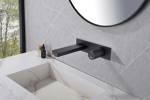 Смеситель для раковины ABBER Rund AF8712B скрытого монтажа, черный матовый Смеситель для раковины ABBER Rund AF8712B скрытого монтажа, черный матовый