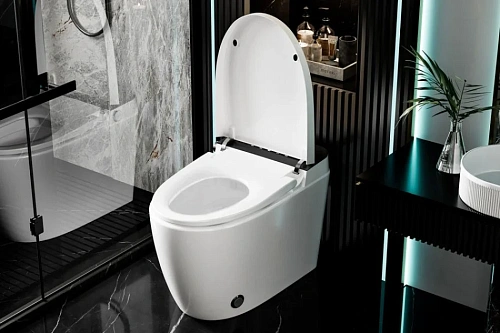 Унитаз SMART ABBER Bequem AC1116S приставной с функцией биде белый с крышкой микролифт Унитаз SMART ABBER Bequem AC1116S приставной с функцией биде белый с крышкой микролифт