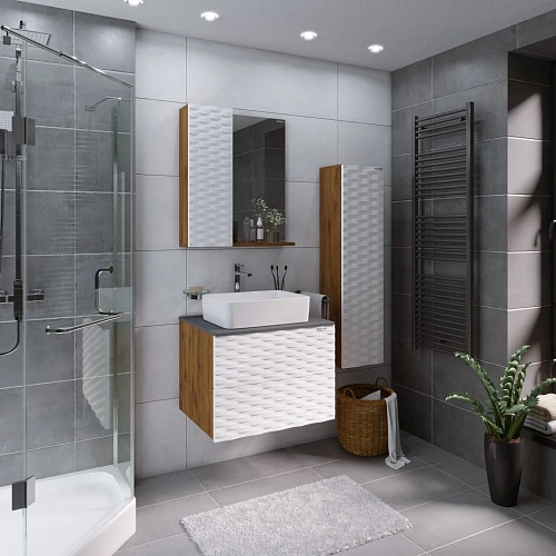 Зеркальный шкаф GROSSMAN АЛЬБА-65 см Лев. веллингтон/белый 65x75 206501 Зеркальный шкаф GROSSMAN АЛЬБА-65 см Лев. веллингтон/белый 65x75 206501