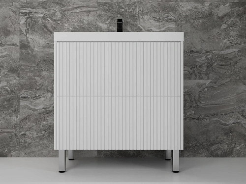 Тумба под раковину Style Line Стокгольм 80, Classic 80 белый рифленый софт, PUSH напольная ЛС-00002335 Тумба под раковину Style Line Стокгольм 80, Classic 80 белый рифленый софт, PUSH напольная ЛС-00002335