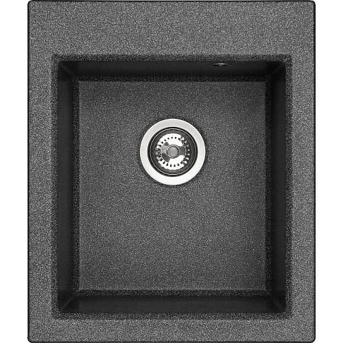 Кухонная мойка Aquaton Линеа 43 1A732932LW210 из литого мрамора, графит Кухонная мойка Aquaton Линеа 43 1A732932LW210 из литого мрамора, графит