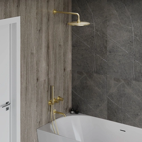 Душевая система AQUAme AQM8408BG золото шлифованное Душевая система AQUAme AQM8408BG золото шлифованное