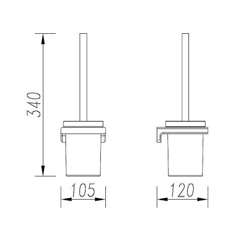 Ершик для унитаза AQUAme Tivoli AQM7313MB черный Ершик для унитаза AQUAme Tivoli AQM7313MB черный