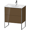 Картинка анонса товара «тумба под раковину duravit xsquare xs452306161 напольная 71 см коричнево-оливковый глянцевый»