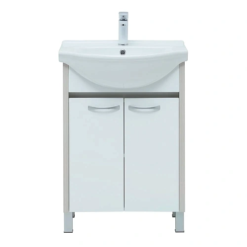 Тумба под раковину Aquanet Донна 60 белый дуб/белый (2 дверцы) 00273996 Тумба под раковину Aquanet Донна 60 белый дуб/белый (2 дверцы) 00273996