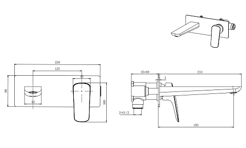 Смеситель для раковины Aquatek ВЕГА AQ1013CR хром Смеситель для раковины Aquatek ВЕГА AQ1013CR хром