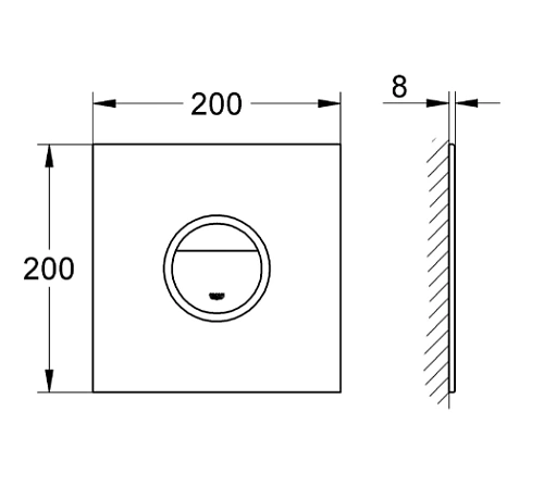 Клавиша смыва GROHE Ondus Digital (3 режима смыва), белая луна (38915LS0) инфракрасная Клавиша смыва GROHE Ondus Digital (3 режима смыва), белая луна (38915LS0) инфракрасная