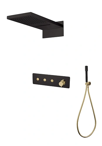 Душевая система Boheme Fusion 130-BG BLACK GOLD Душевая система Boheme Fusion 130-BG BLACK GOLD